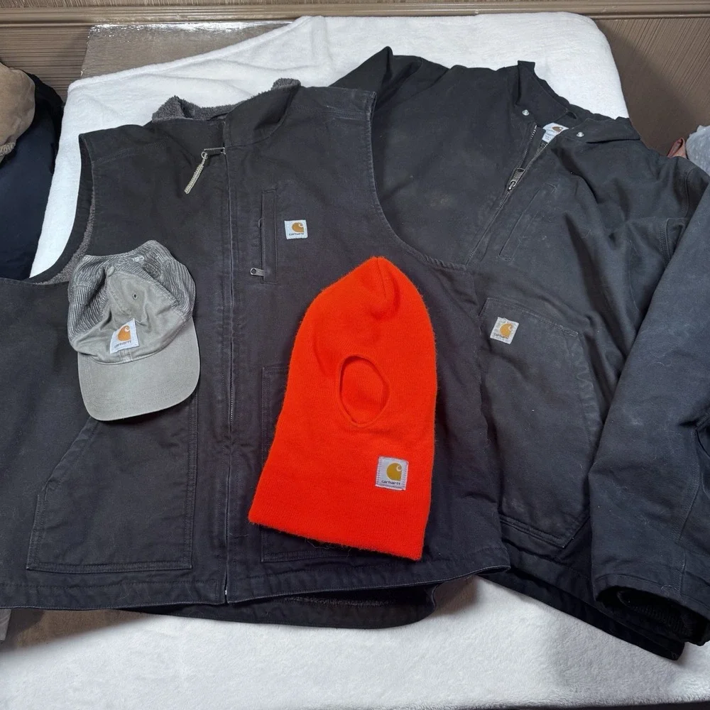 Carhartt 3XL Sherpa Vest Jacket Hat Balaclava Workwear Winter Lot 4 Piece